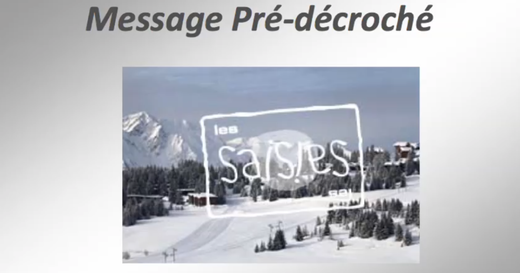 TELEPHONIE - FR et ANG : Pré-décroché "Domaine Skiable LES SAISIES"