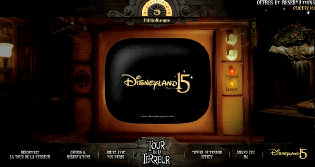 HABILLAGE SOUNDESIGN : website "Disneyland Paris - Tour de la terreur"