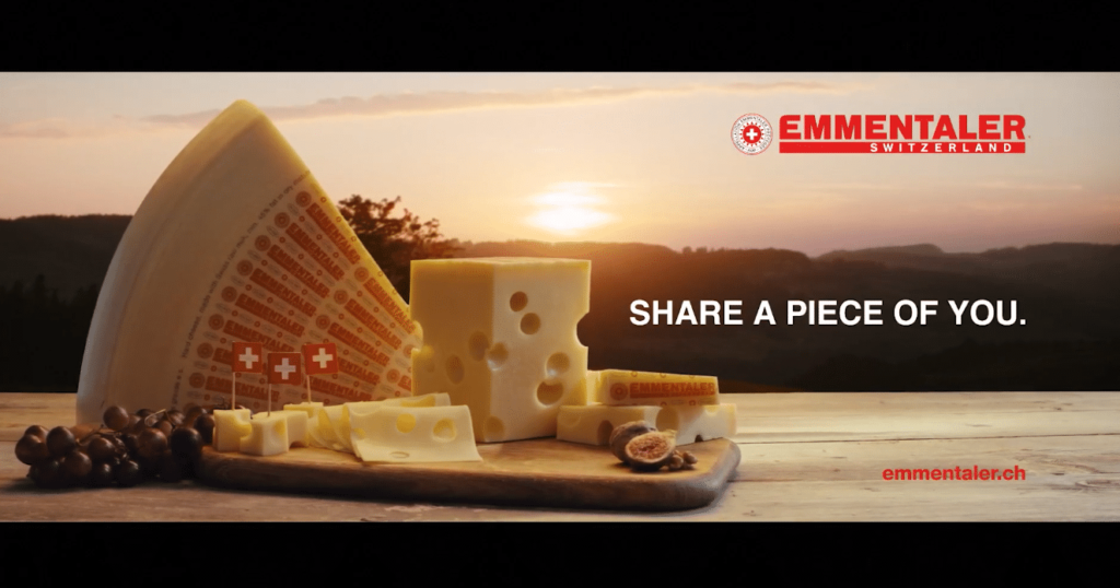 SPOT TV - FR : "Emmentaler AOP - Share a piece of you" 30s. Post production voix